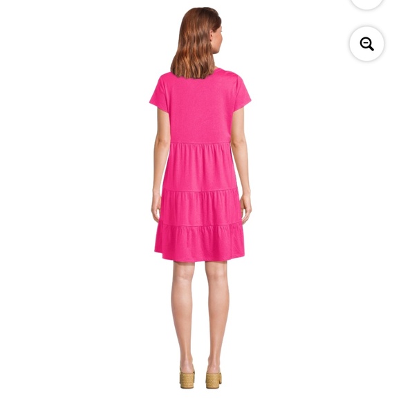 Time and Tru Women’s Smokin’ Hot Pink Pocket Dress XXL/20 NEW - Picture 5 of 7